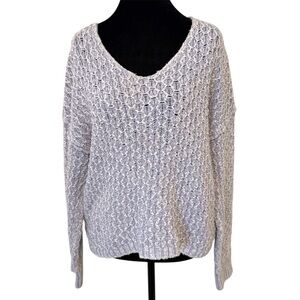 Anthropologie Pilcro V-Neck Knit Sweater Periwinkle Light Blue Lavender